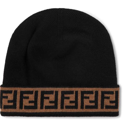 fendi black beanie|fendi beanie hat for sale.